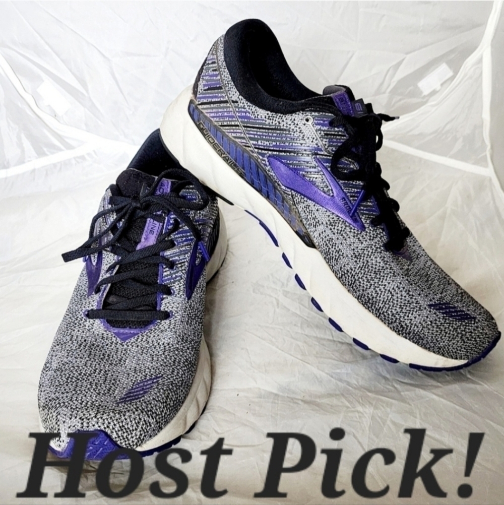 Brooks Adrenaline GTS 19 DNA Loft Womens Size 13 Cushion Support Grey Purple EUC